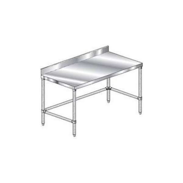 Aero Aero Manufacturing Workbench, 16 Ga. 304 Series Stainless, 4" Backsplash, 60"Wx24"D 3TSBX-2460